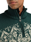 Dale Of Norway M ROSET MASC. WP SWEATER Pinegreen Offwhite M - PeakStyle