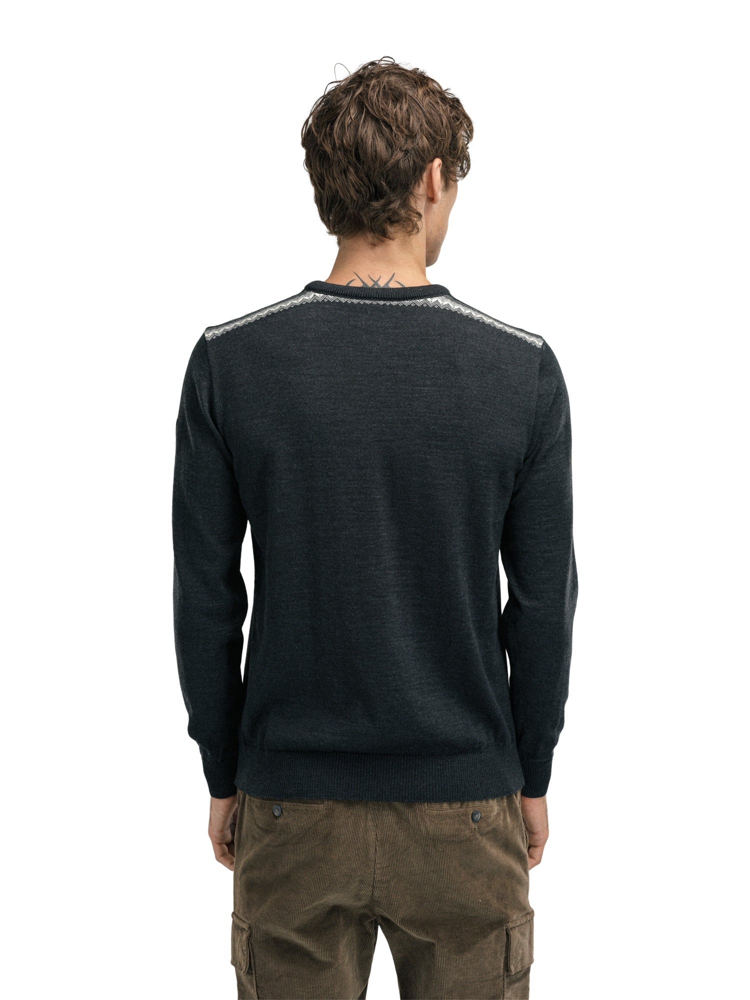 Dale Of Norway M STENBERG MASCULINE SWEATER Dark Charcoal Offwhite XXL - PeakStyle