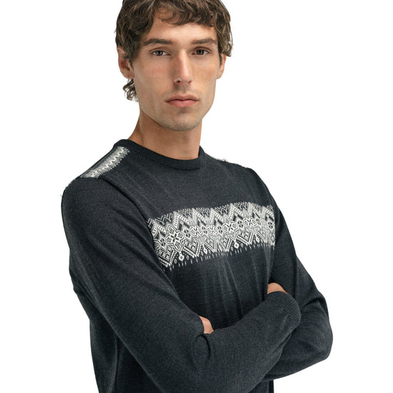 Dale Of Norway M STENBERG MASCULINE SWEATER Dark Charcoal Offwhite XXL - PeakStyle