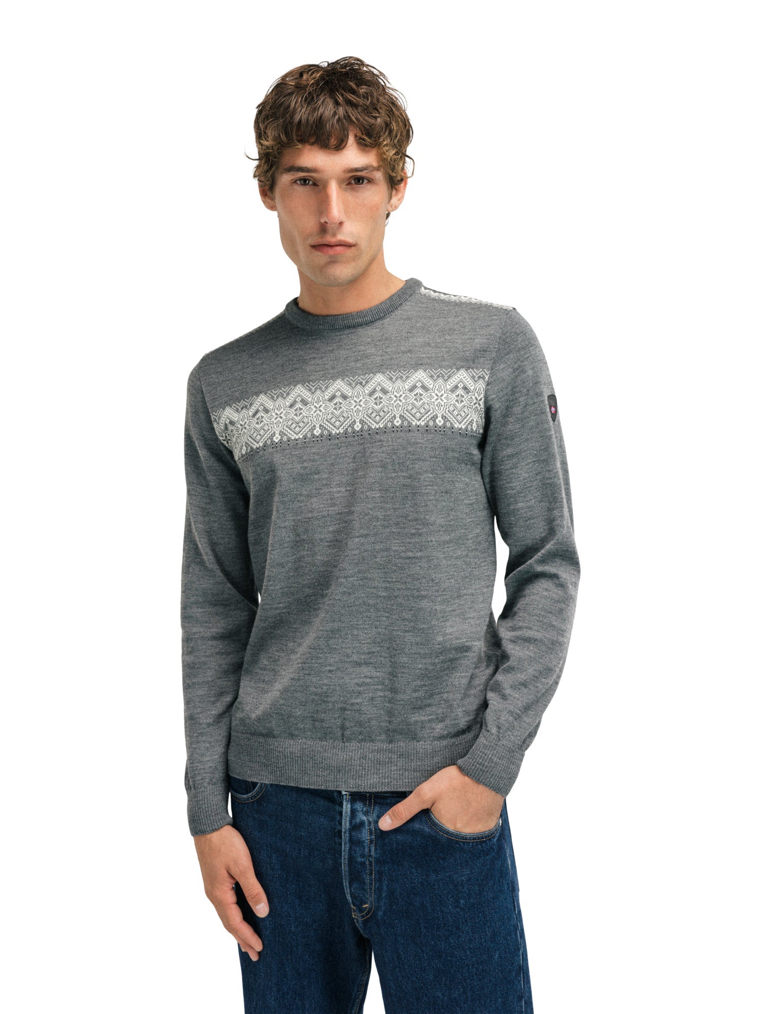 Jersey Dale Of Norway M STENBERG MASCULINE Smoke Offwhite Charcoal XXL - PeakStyle