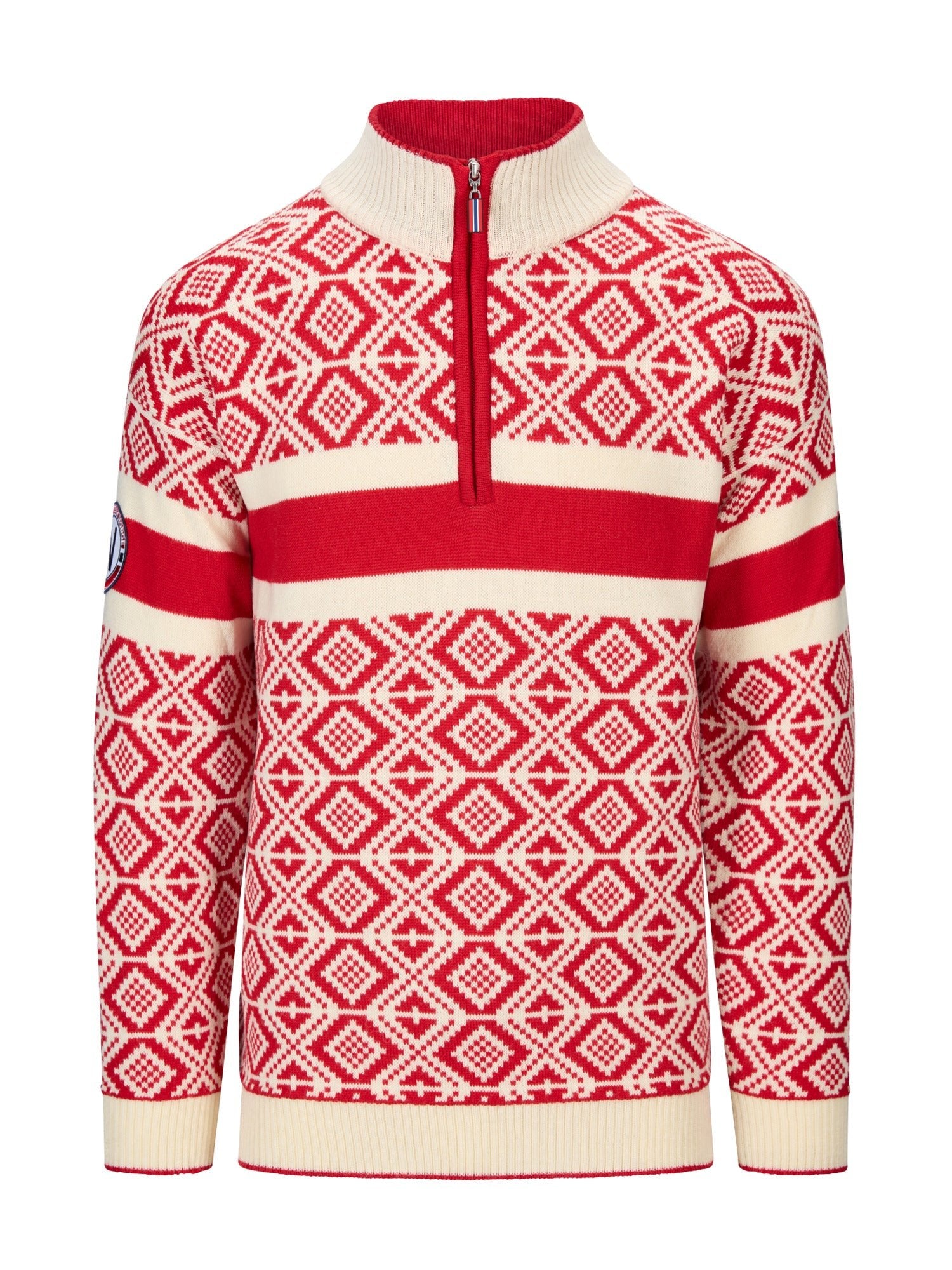 Jersey Dale Of Norway M TEAM NORWAY CORTINA MASC SWEATER Raspberry Offwhite 3XL - PeakStyle