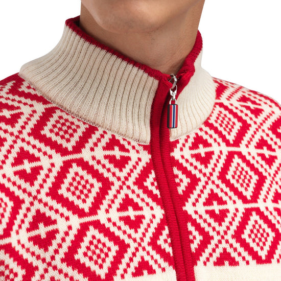 Jersey Dale Of Norway M TEAM NORWAY CORTINA MASC SWEATER Raspberry Offwhite 3XL - PeakStyle