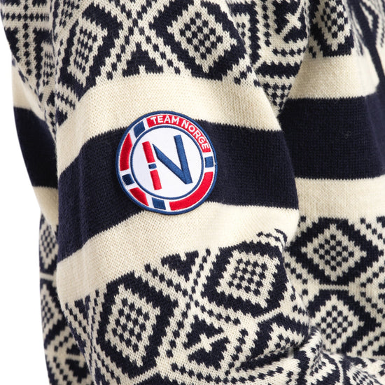 Dale Of Norway M TEAM NORWAY CORTINA MASC SWEATER Azul marino Blanco roto 3XL - PeakStyle
