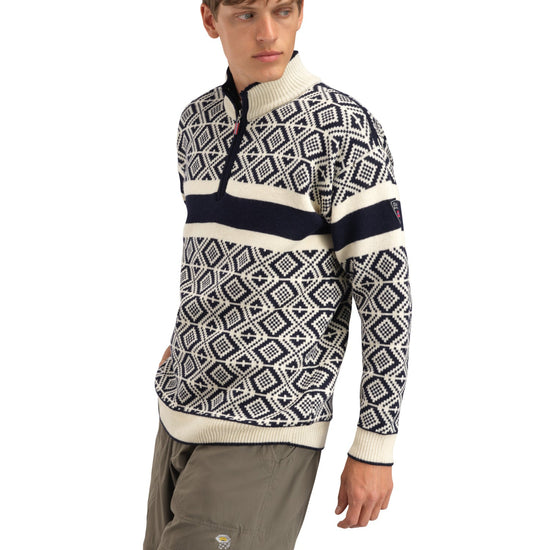 Dale Of Norway M TEAM NORWAY CORTINA MASC SWEATER Azul marino Blanco roto 3XL - PeakStyle