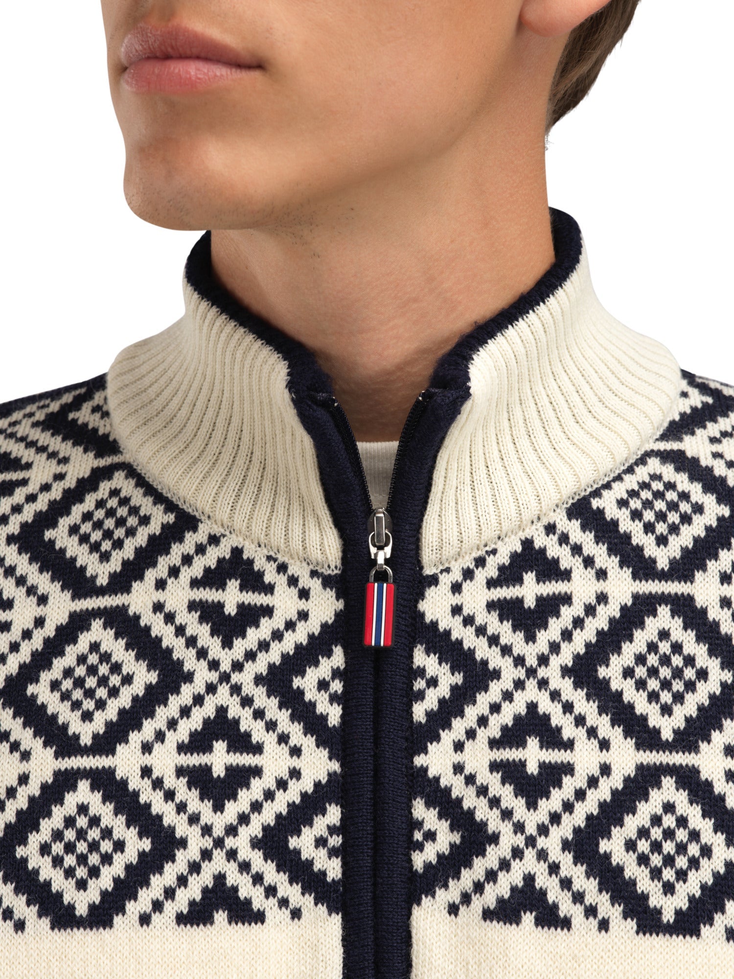 Dale Of Norway M TEAM NORWAY CORTINA MASC SWEATER Azul marino Blanco roto 3XL - PeakStyle