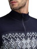 Dale Of Norway M VAIL MASCULINE BASELAYER HALF ZIP Offwhite Navy XXL - PeakStyle