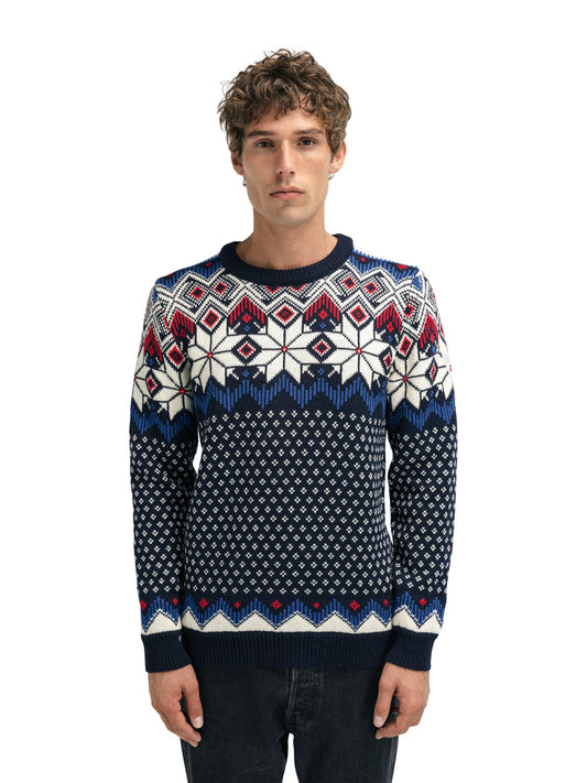 Dale Of Norway M VEGARD MASCULINE SWEATER Navy OffWhite Ultramarine Rasb L - PeakStyle