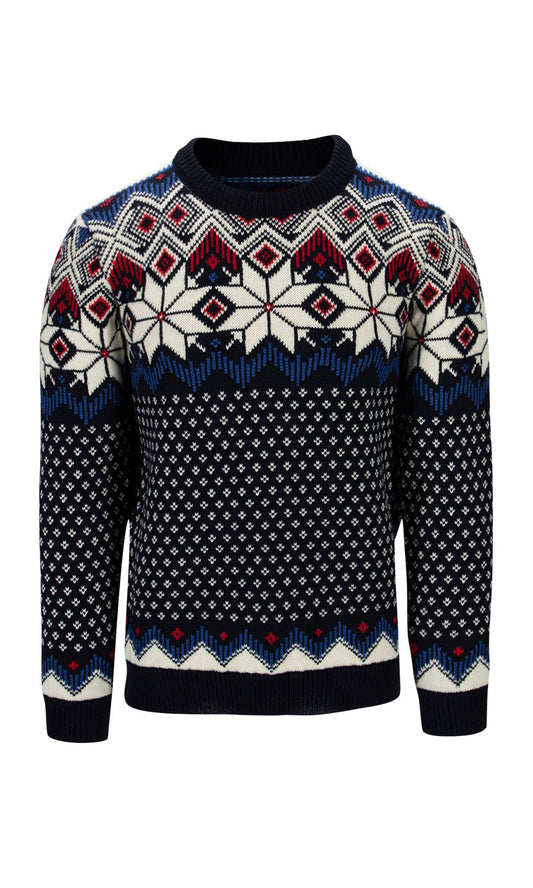 Dale Of Norway M VEGARD MASCULINE SWEATER Navy OffWhite Ultramarine Rasb L - PeakStyle