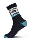 Dale Of Norway MYKING SOCKS Blu navy Turchese Bianco sporco L - PeakStyle