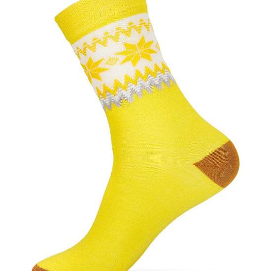 Calcetines Dale Of Norway MYKING Amarillo mostaza Blanco roto M - PeakStyle