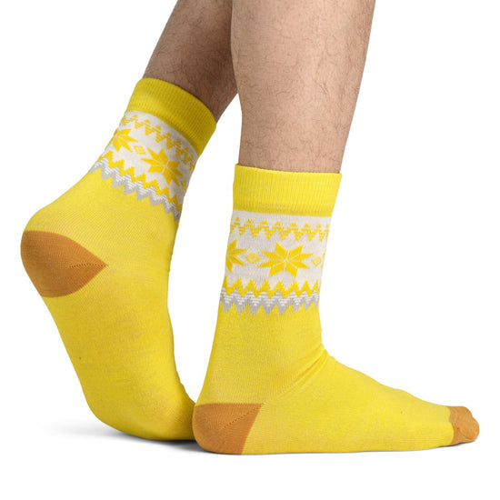 Calcetines Dale Of Norway MYKING Amarillo mostaza Blanco roto M - PeakStyle