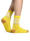 Dale Of Norway MYKING SOCKS Giallo senape Bianco sporco M - PeakStyle