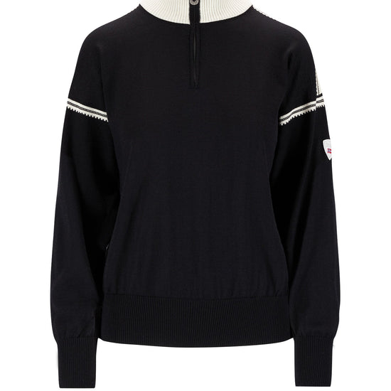 Dale Of Norway SANDVIK FEMININE SWEATER Nero Bianco sporco M - PeakStyle