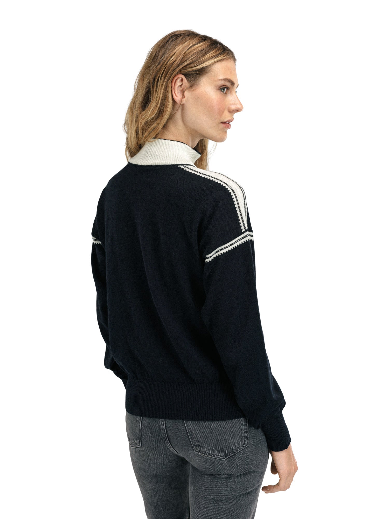 Dale Of Norway SANDVIK FEMININE SWEATER Nero Bianco sporco M - PeakStyle