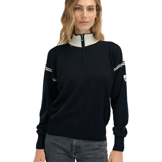 Dale Of Norway SANDVIK FEMININE SWEATER Nero Bianco sporco M - PeakStyle