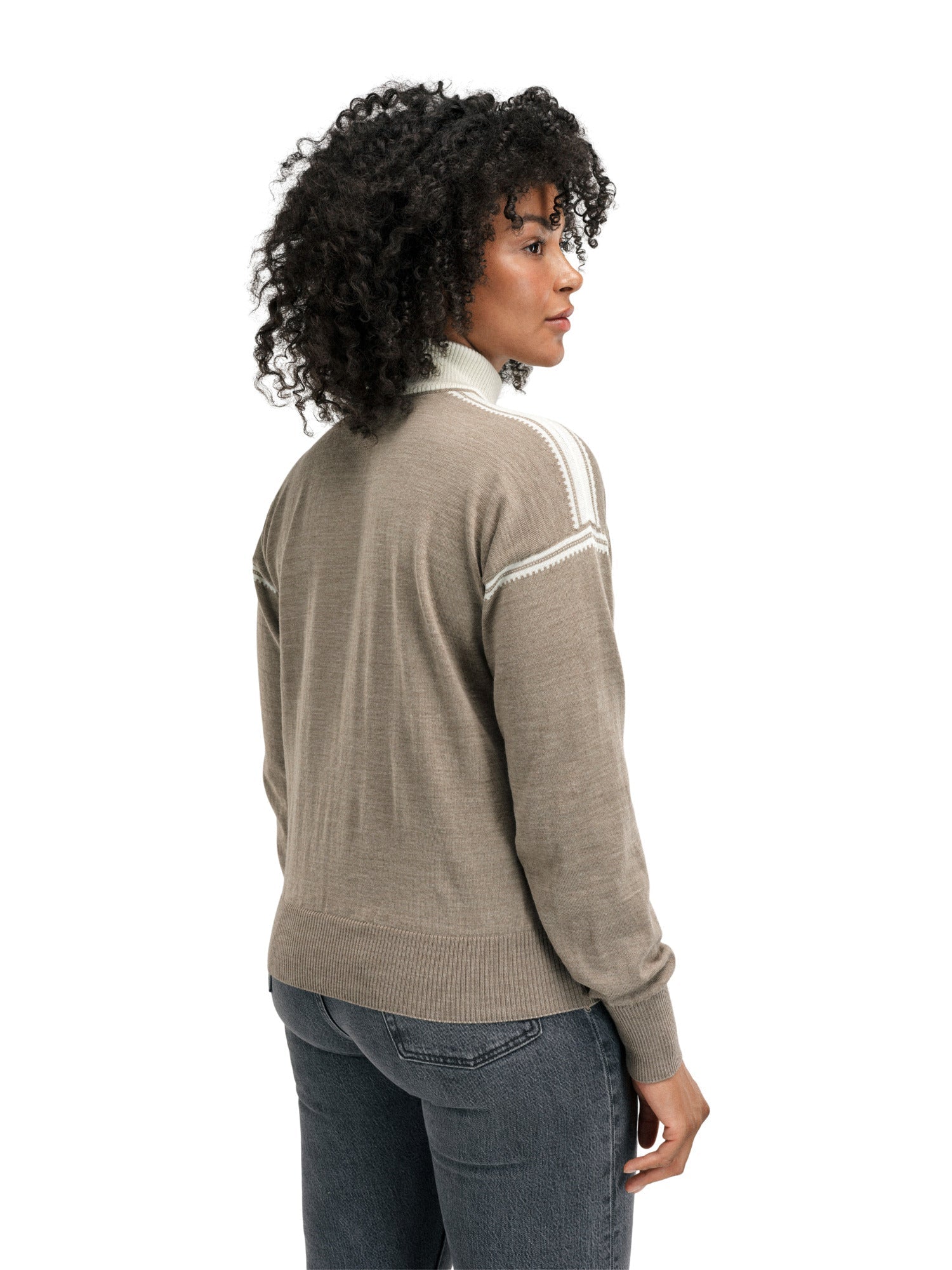 Dale Of Norway SANDVIK FEMININE SWEATER Mountainstone Offwhite XL - PeakStyle