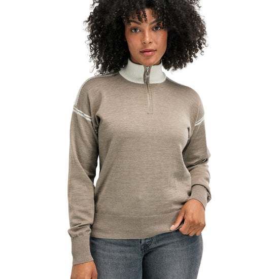 Dale Of Norway SANDVIK FEMININE SWEATER Mountainstone Offwhite XL - PeakStyle