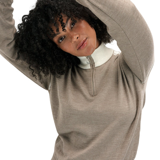 Dale Of Norway SANDVIK FEMININE SWEATER Mountainstone Offwhite XL - PeakStyle