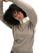 Dale Of Norway SANDVIK FEMININE SWEATER Mountainstone Offwhite XL - PeakStyle