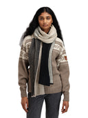 Dale Of Norway SKARSTIND SJAAL Zwart Offwhite Zand Mel One size - PeakStyle