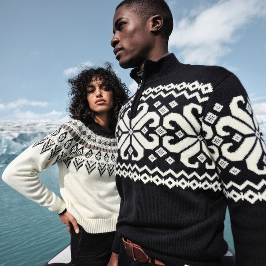 Dale Of Norway SULA Wool Sweater Women Offwhite - Coffee - Sandstone Lifestyle