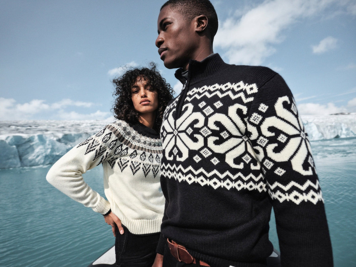 Dale Of Norway SULA Wool Sweater Women Offwhite - Coffee - Sandstone Lifestyle