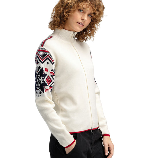 Dale Of Norway VARBERG FEM JACKET Bianco sporco Blu navy Lampone S - PeakStyle