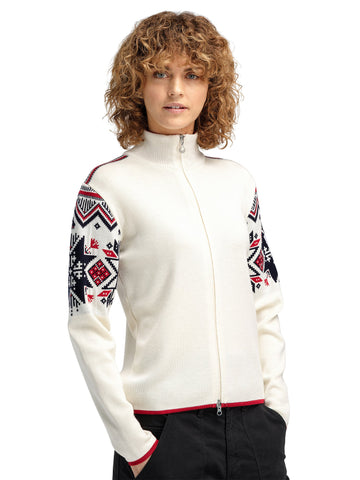 Dale Of Norway VARBERG FEM JACKET Bianco sporco Blu navy Lampone S - PeakStyle