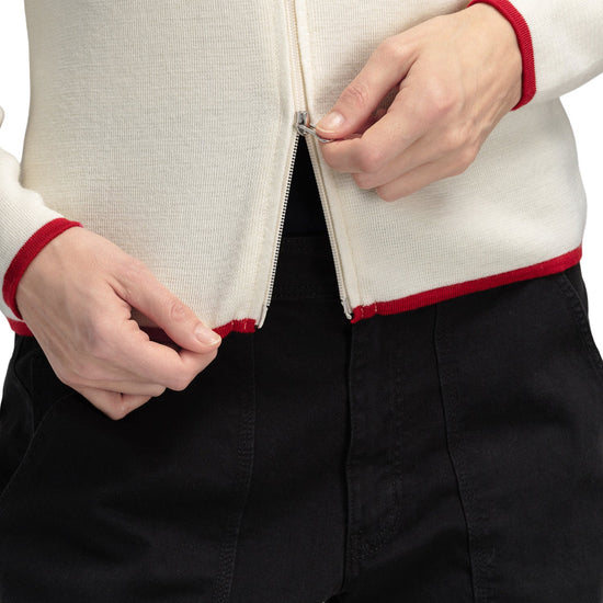 Dale Of Norway VARBERG FEM JACKET Bianco sporco Blu navy Lampone S - PeakStyle