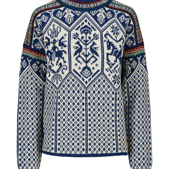 Dale Of Norway W 1994 FEM SWEATER Índigo Blanco roto Mostaza XL - PeakStyle