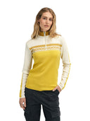 Dale Of Norway W DYSTINGEN FEM SWEATER Sweethoney Offwhite Mustard XL - PeakStyle