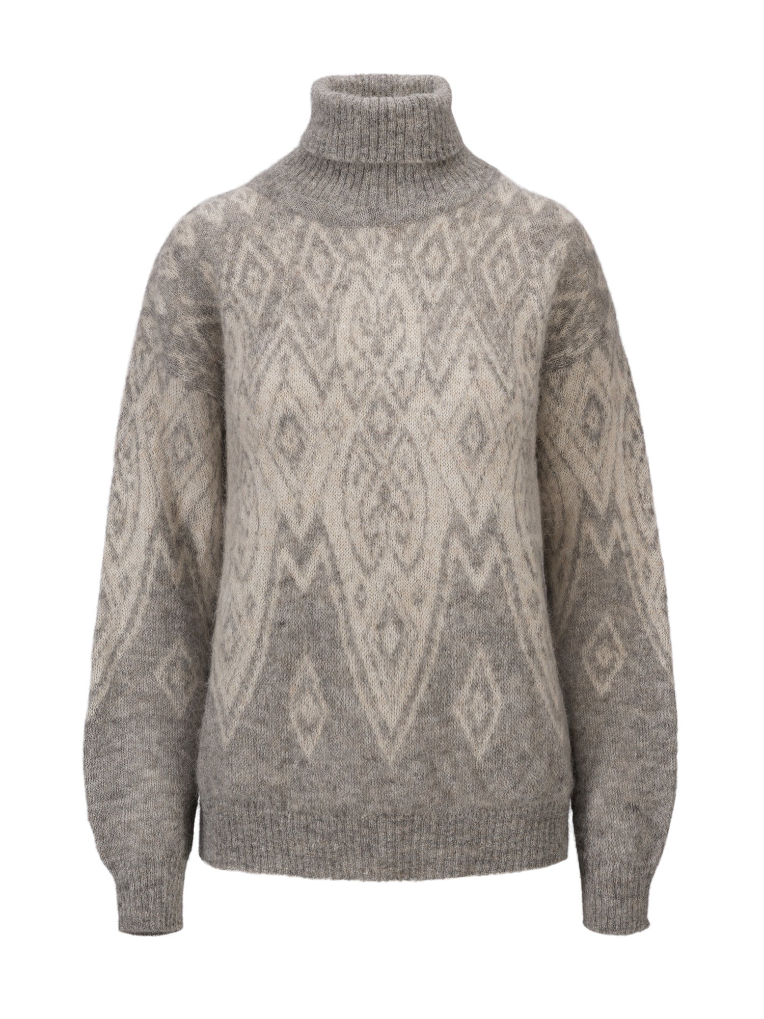 Dale Of Norway W FALUN ALPA FEMININE SWEATER Lightcharcoal  Offwhite XS - PeakStyle