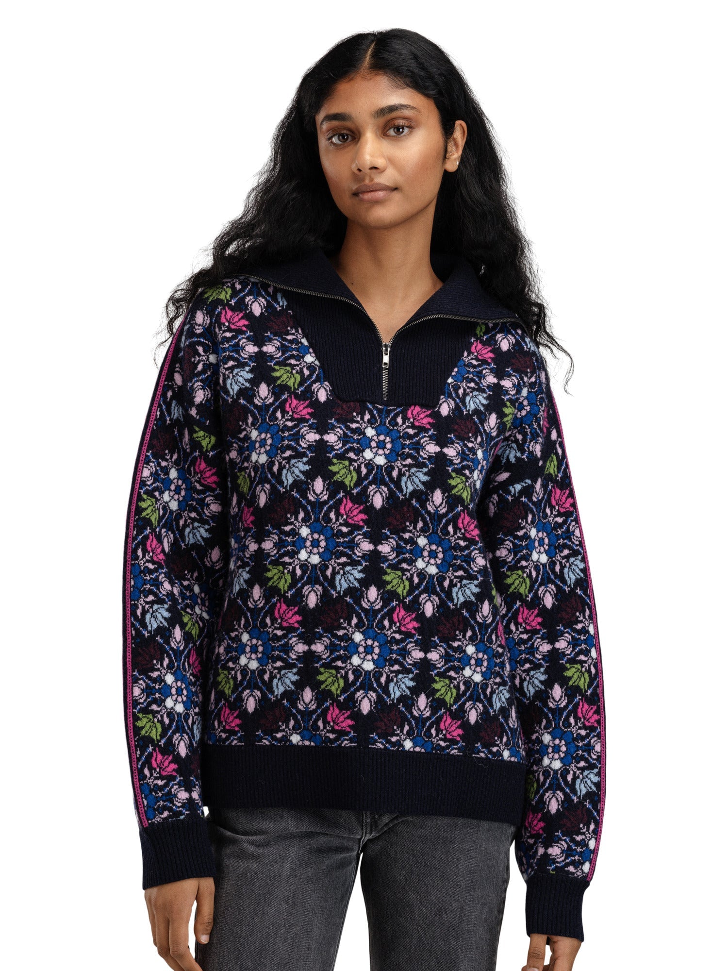 Jersey femenino Dale Of Norway W FJÆRE Navy Ultra Marine Pink XL - PeakStyle