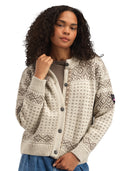 Dale Of Norway W HANNAH FEM. CARDIGAN Vanillasugar Nutmeg Birch XL - PeakStyle
