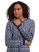 Dale Of Norway W INGEBORG FEM JACKET Electricstorm Blanc cassé Bleu XL - PeakStyle