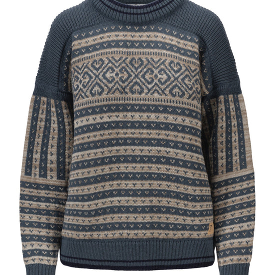Dale Of Norway W RAMBERG FEM SWEATER Steel Marine Montainstone Sand XL - PeakStyle
