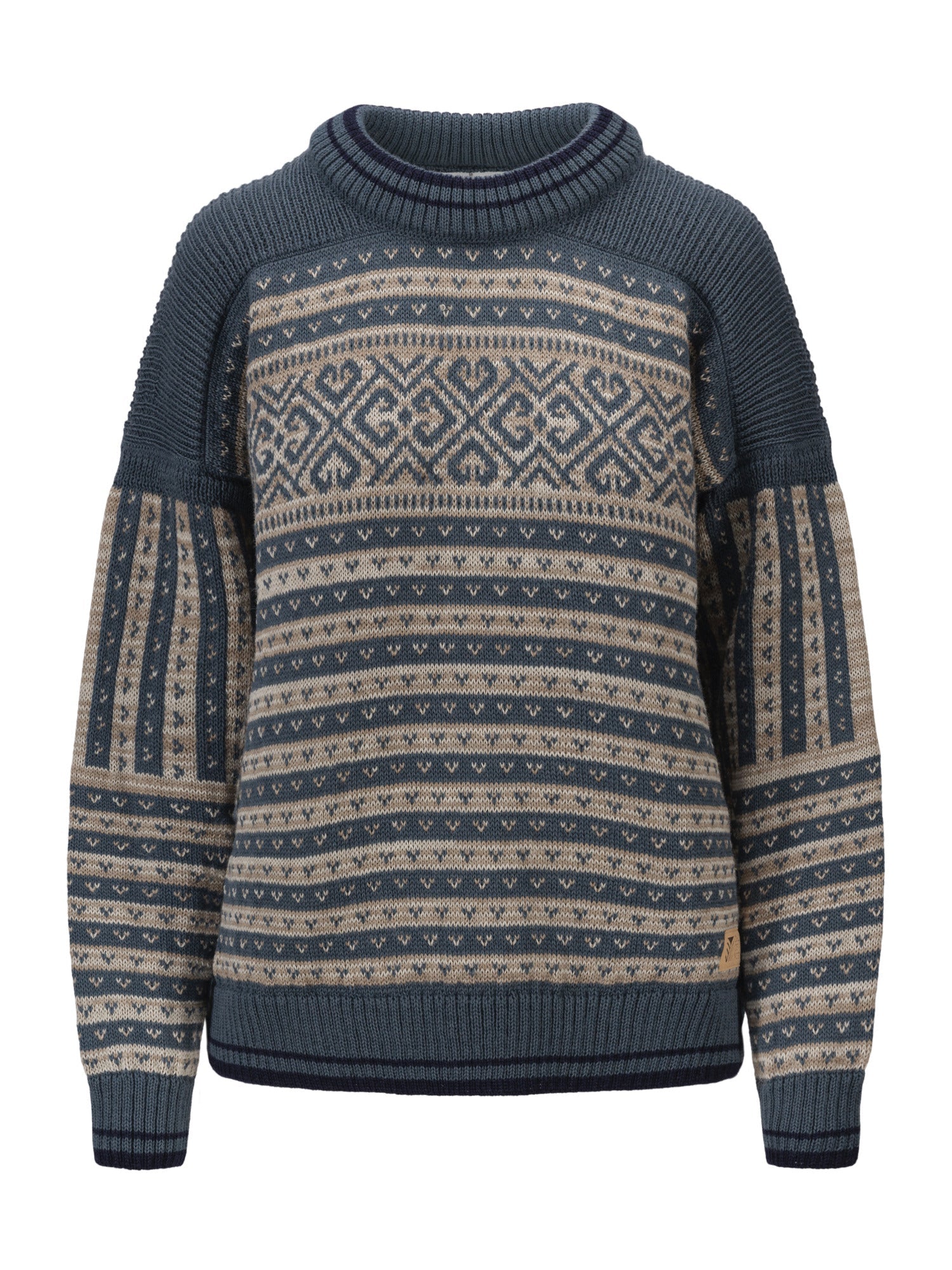 Dale Of Norway W RAMBERG FEM SWEATER Steel Marine Montainstone Sand XL - PeakStyle
