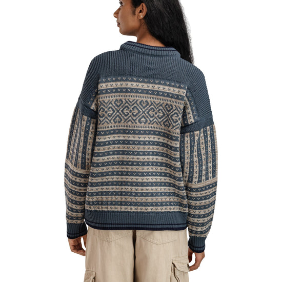 Dale Of Norway W RAMBERG FEM SWEATER Steel Marine Montainstone Sand XL - PeakStyle