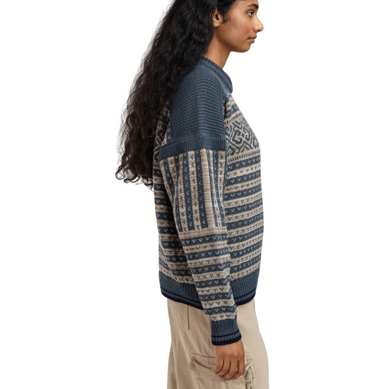 Dale Of Norway W RAMBERG FEM SWEATER Steel Marine Montainstone Sand XL - PeakStyle