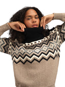 Dale Of Norway W RANDABERG FEM SWEATER Marrone Melanconico Nero Bianco sporco XL - PeakStyle