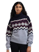 Dale Of Norway W RANDABERG FEM SWEATER Azzurro Mel. Navy Wine XL - PeakStyle