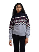 Dale Of Norway W RANDABERG FEM SWEATER Azzurro Mel. Navy Wine XL - PeakStyle