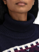 Dale Of Norway W RANDABERG FEM SWEATER Azzurro Mel. Navy Wine XL - PeakStyle