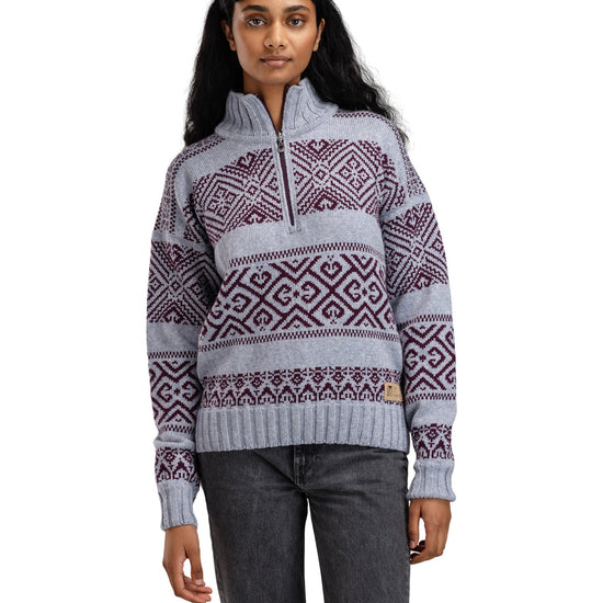 Jersey Dale Of Norway W RASLETIND FEM azul claro Mel Wine XL - PeakStyle