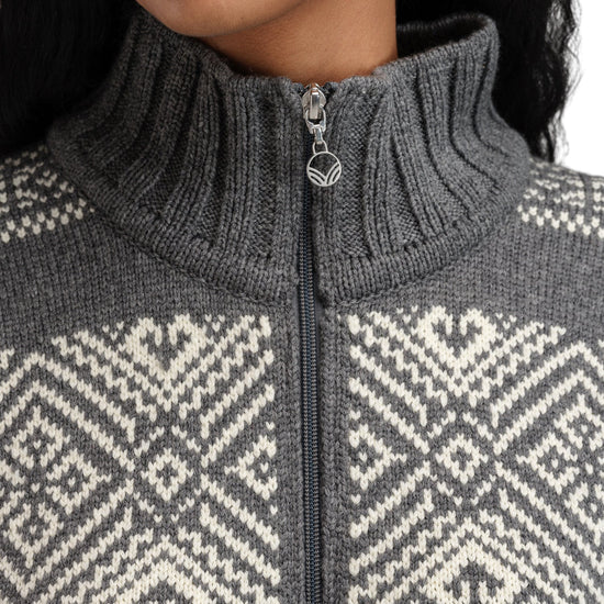 Dale Of Norway W RASLETIND FEM SWEATER Darkcharcoal Offwhite XL - PeakStyle