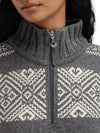 Dale Of Norway W RASLETIND FEM SWEATER Darkcharcoal Offwhite XL - PeakStyle