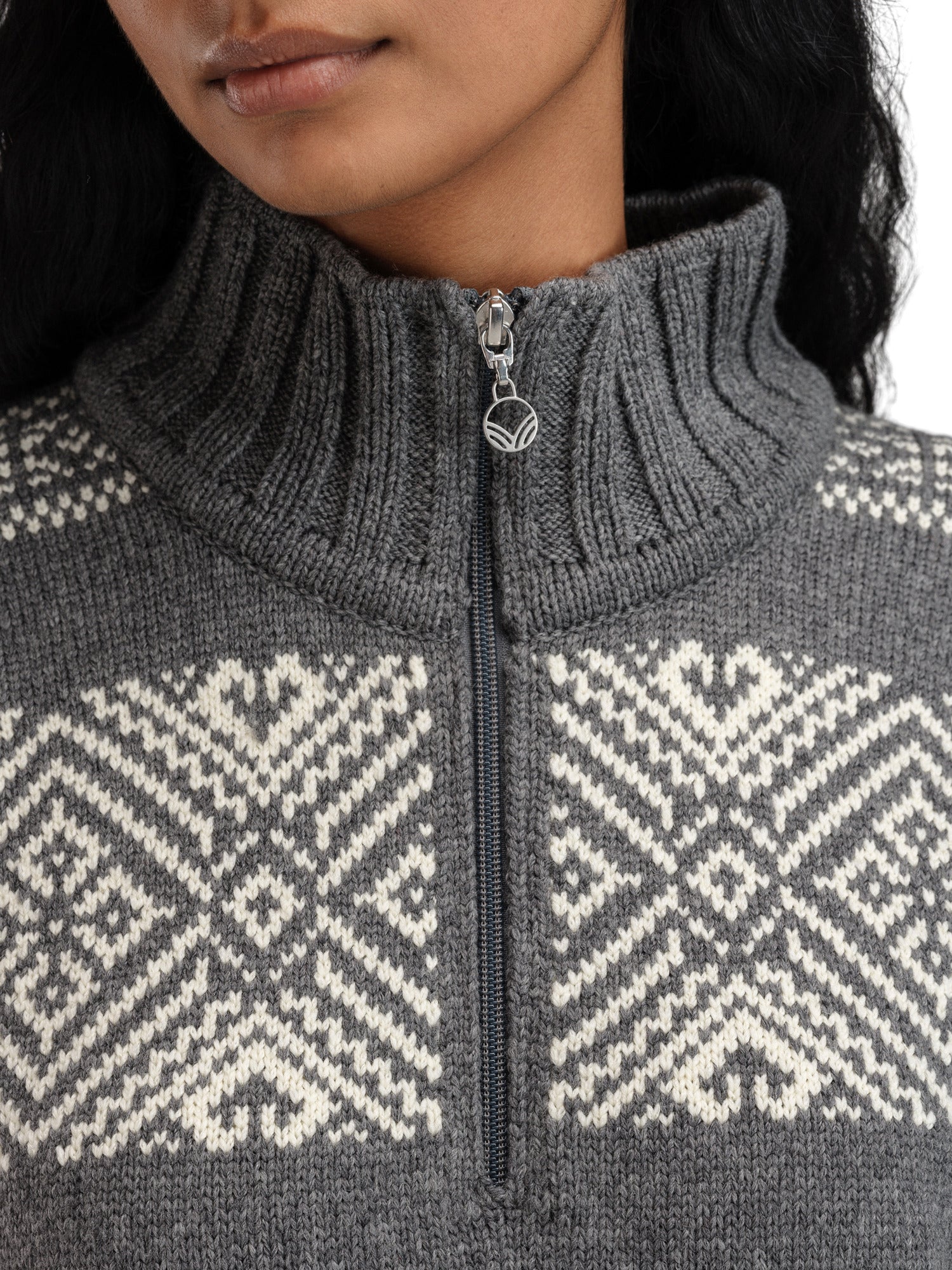 Dale Of Norway W RASLETIND FEM SWEATER Darkcharcoal Offwhite XL - PeakStyle