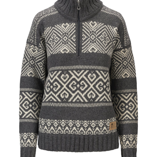 Dale Of Norway W RASLETIND FEM SWEATER Darkcharcoal Offwhite XL - PeakStyle