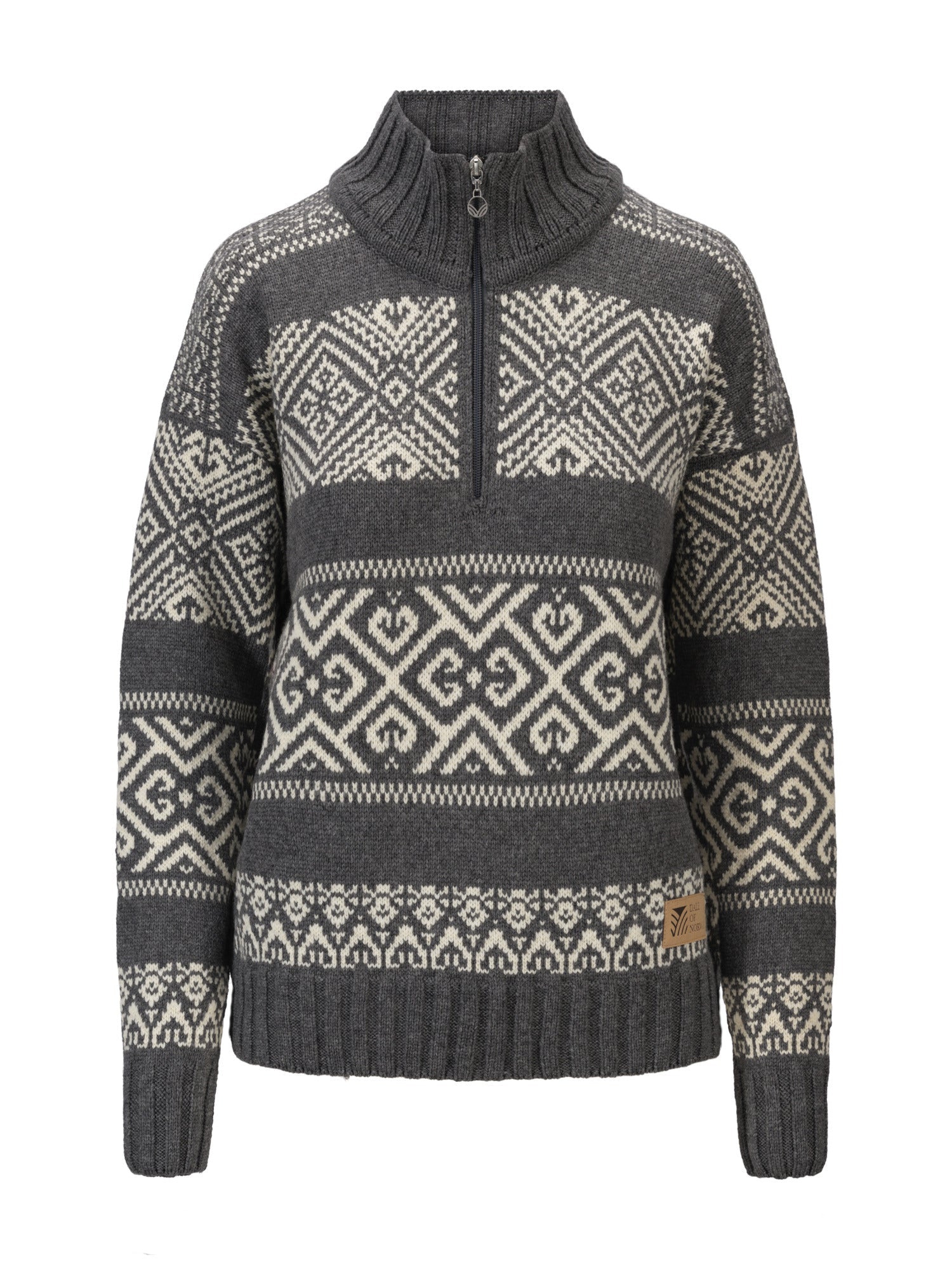 Dale Of Norway W RASLETIND FEM SWEATER Darkcharcoal Offwhite XL - PeakStyle