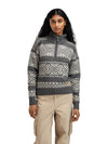 Dale Of Norway W RASLETIND FEM SWEATER Darkcharcoal Offwhite XL - PeakStyle